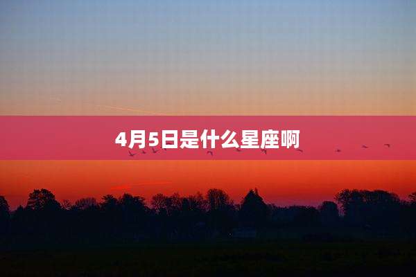 4月5日是什么星座啊