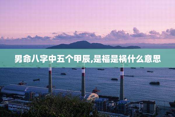 男命八字中五个甲辰,是福是祸什么意思