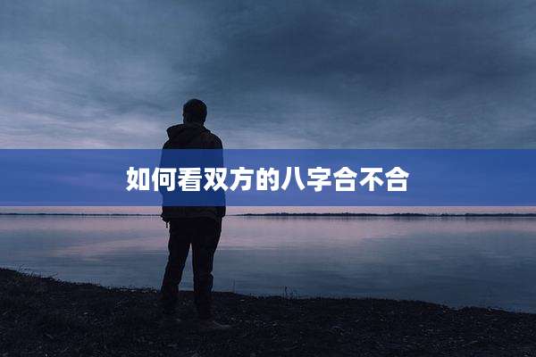 如何看双方的八字合不合
