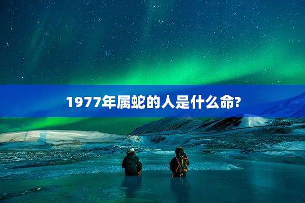 1977年属蛇的人是什么命?