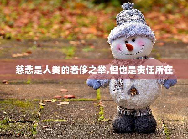 慈悲是人类的奢侈之举,但也是责任所在