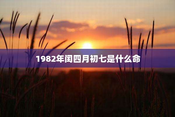 1982年闰四月初七是什么命