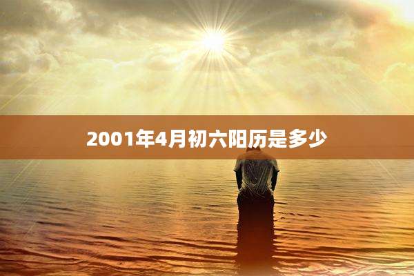 2001年4月初六阳历是多少