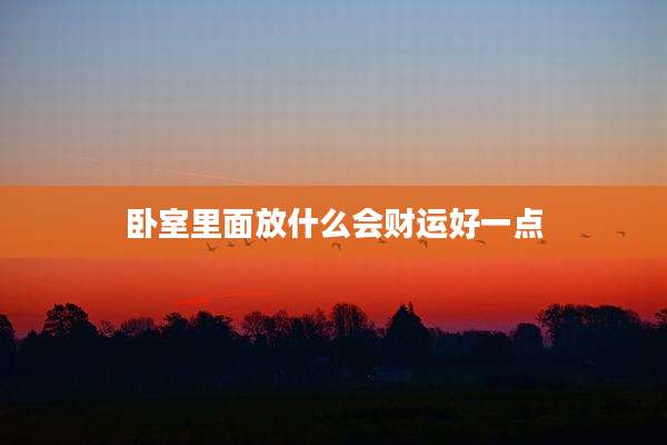 卧室里面放什么会财运好一点