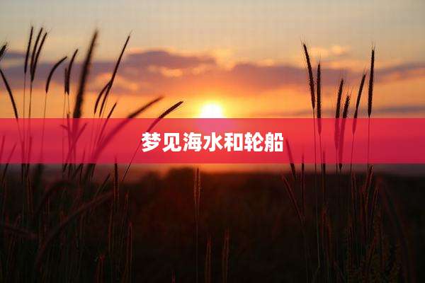 梦见海水和轮船
