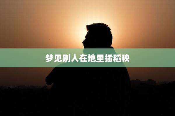 梦见别人在地里插稻秧