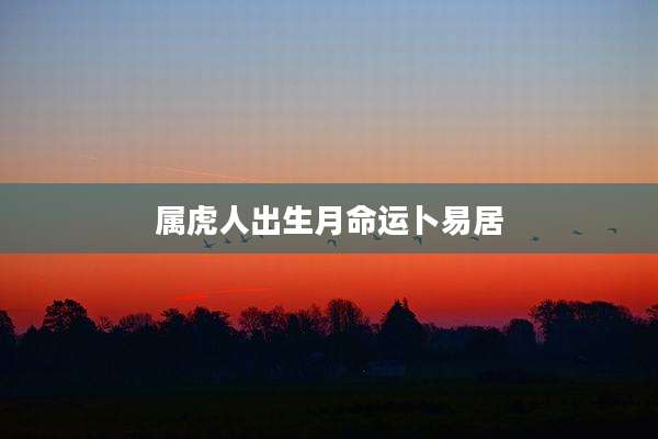 属虎人出生月命运卜易居