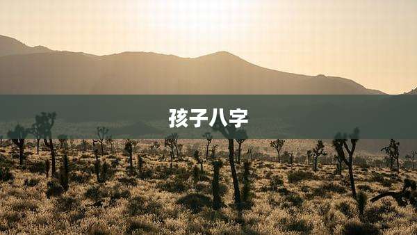 孩子八字