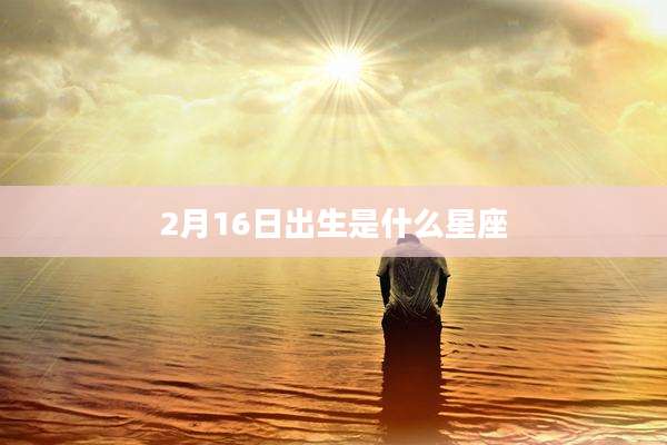 2月16日出生是什么星座