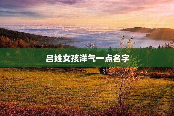 吕姓女孩洋气一点名字