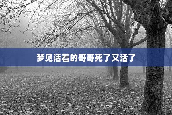 梦见活着的哥哥死了又活了