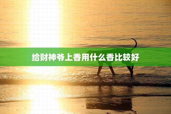 给财神爷上香用什么香比较好