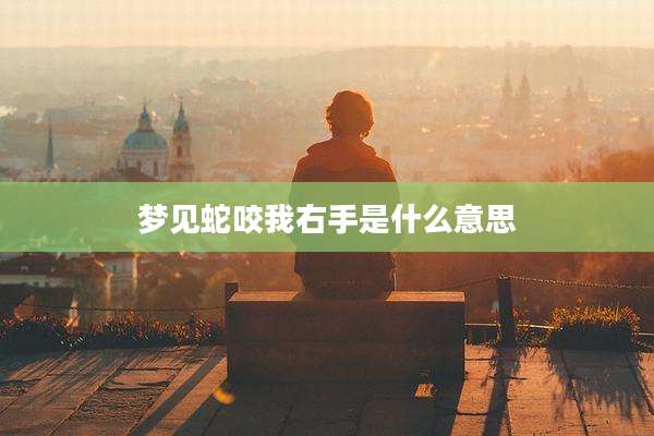 梦见蛇咬我右手是什么意思