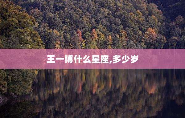王一博什么星座,多少岁