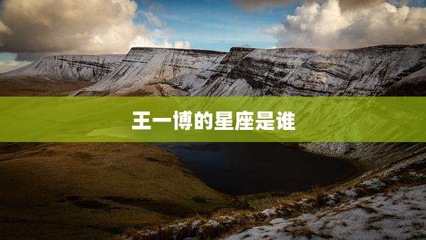 王一博的星座是谁