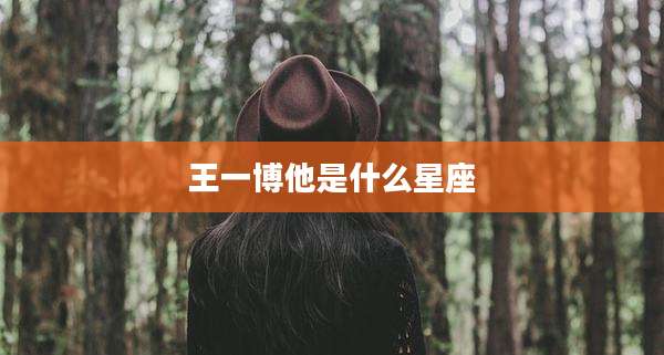 王一博他是什么星座