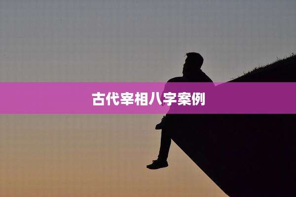 古代宰相八字案例