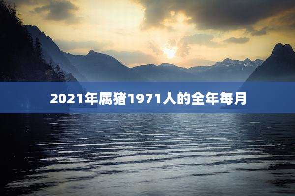 2021年属猪1971人的全年每月