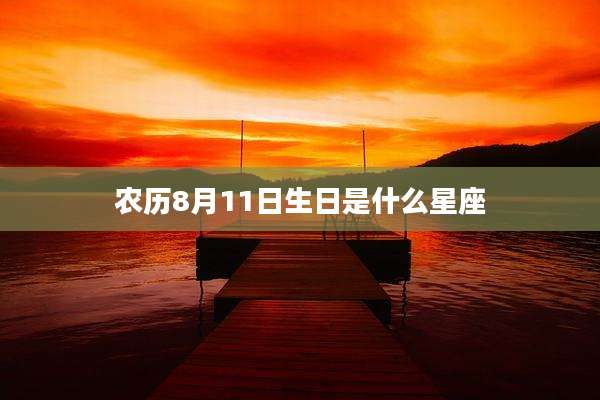 农历8月11日生日是什么星座