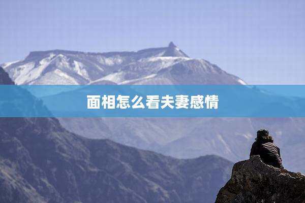 面相怎么看夫妻感情