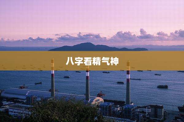 八字看精气神