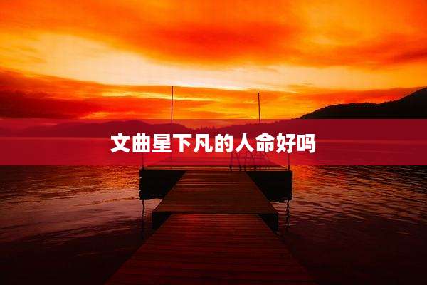 文曲星下凡的人命好吗