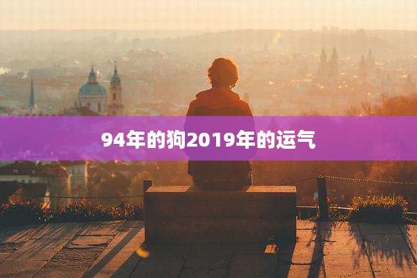 94年的狗2019年的运气