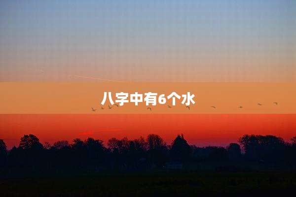 八字中有6个水