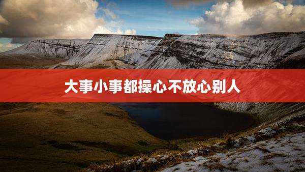 大事小事都操心不放心别人