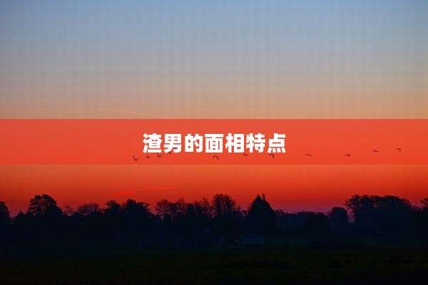 渣男的面相特点