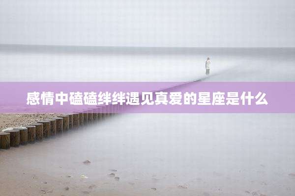 感情中磕磕绊绊遇见真爱的星座是什么