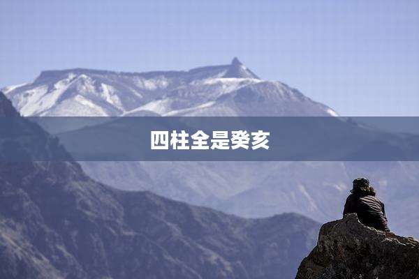 四柱全是癸亥