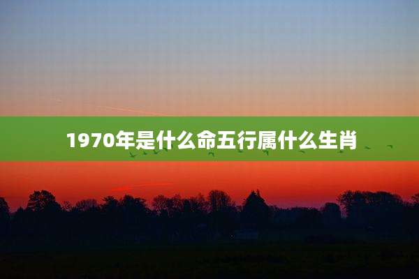 1970年是什么命五行属什么生肖