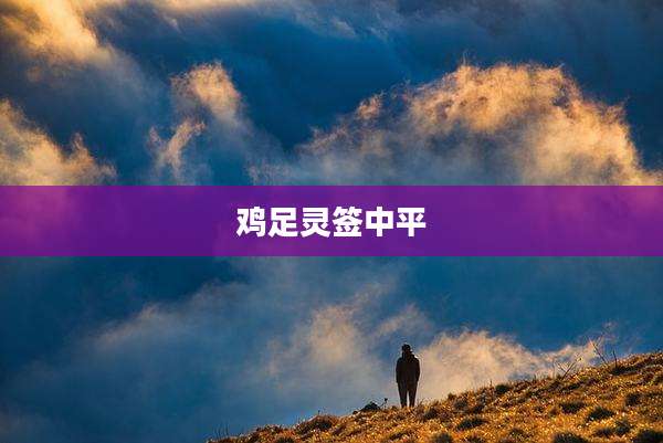 鸡足灵签中平