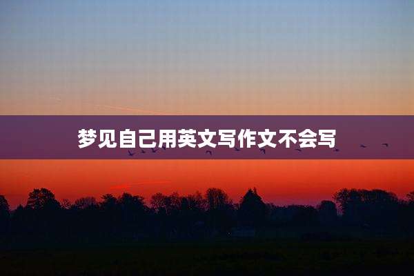 梦见自己用英文写作文不会写