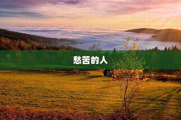 愁苦的人