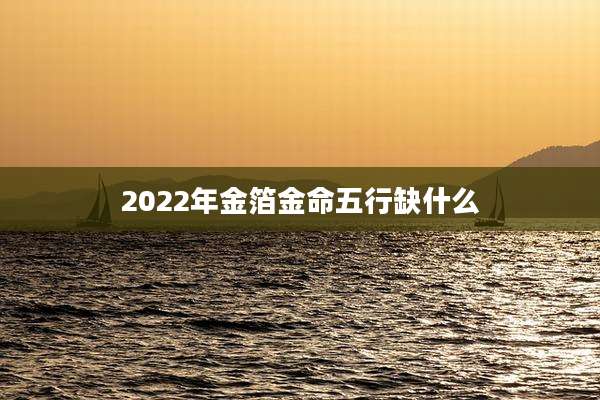 2022年金箔金命五行缺什么