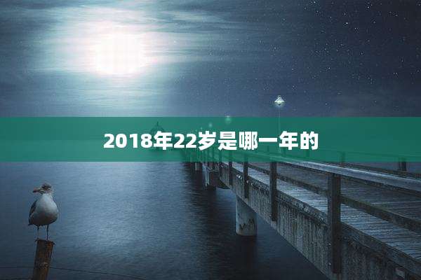 2018年22岁是哪一年的