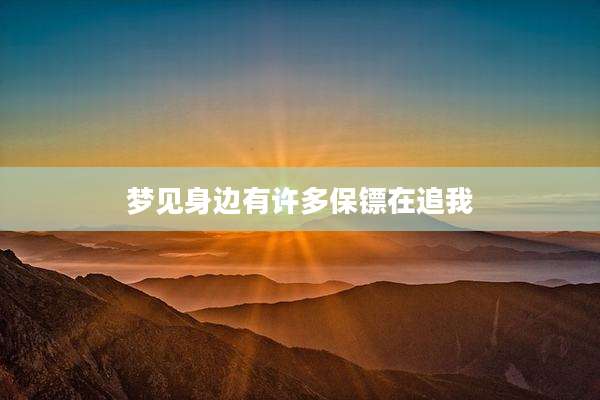 梦见身边有许多保镖在追我