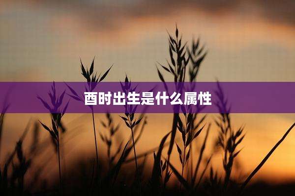 酉时出生是什么属性