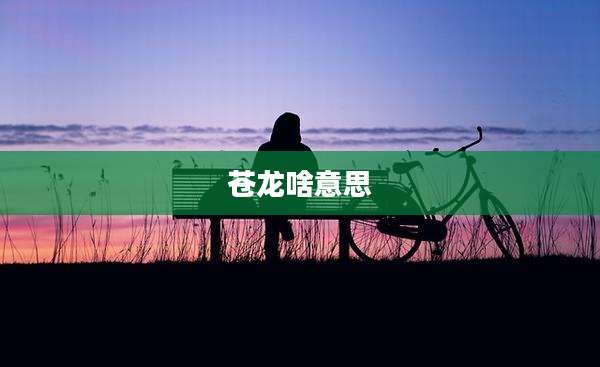 苍龙啥意思