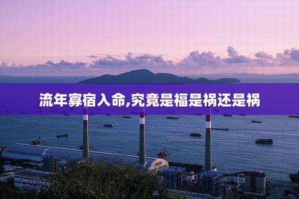 流年寡宿入命,究竟是福是祸还是祸