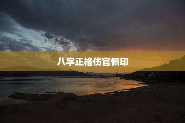 八字正格伤官佩印