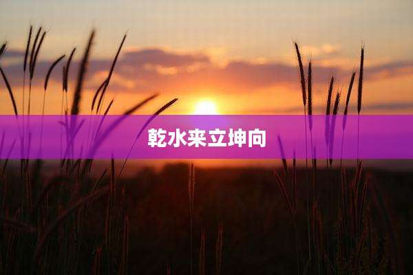 乾水来立坤向