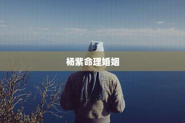 杨紫命理婚姻