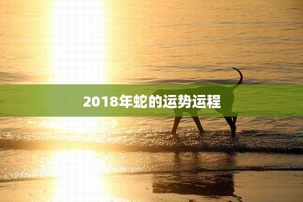 2018年蛇的运势运程
