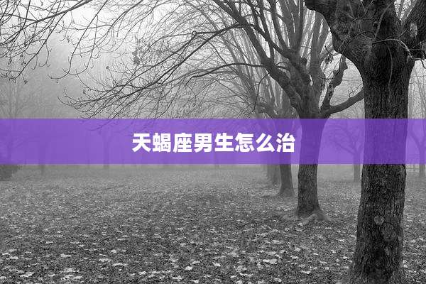 天蝎座男生怎么治