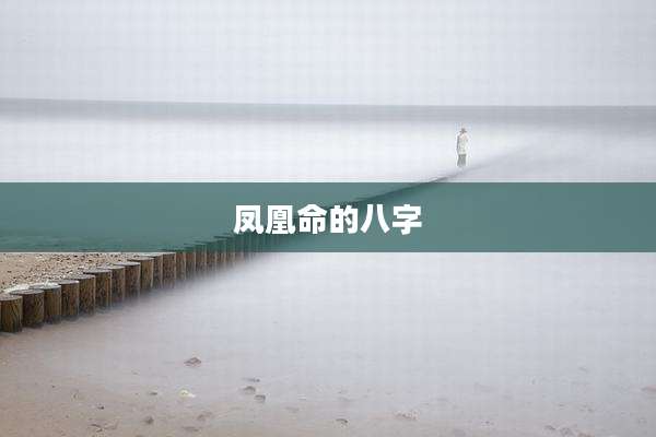 凤凰命的八字