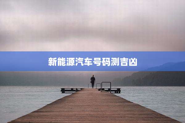 新能源汽车号码测吉凶