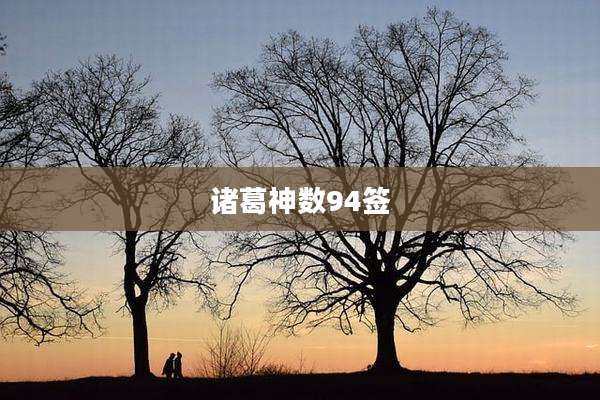 诸葛神数94签